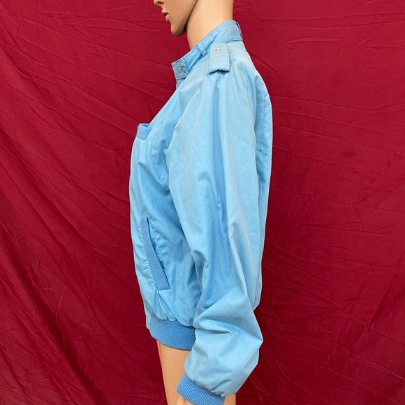 Vintage 1980’s Sears Cafe Racer Jacket Baby Blue size Medium - Picture 2 of 7